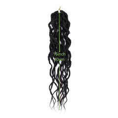 16 Inch Goddess Locs Crochet Hair Soft Locs Pre Looped Crochet Braids Curly Ends