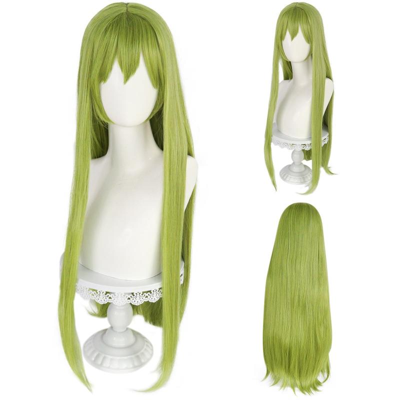 Long Straight Synthetic Wig With Bangs Heat Resistant &1pc Wig Cap