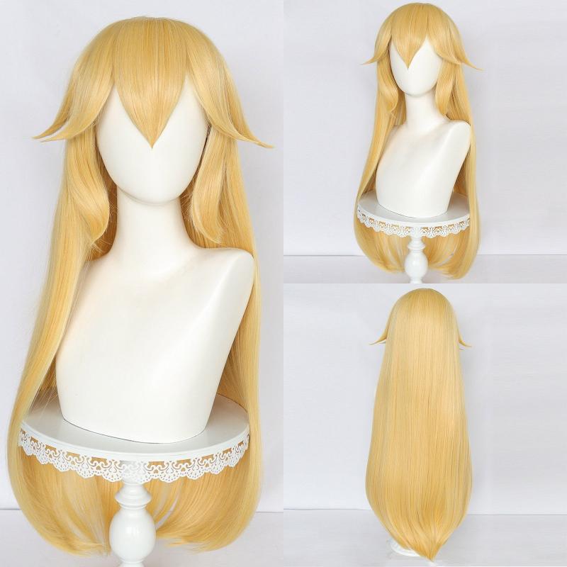 Long Straight Synthetic Wig With Bangs Heat Resistant &1pc Wig Cap