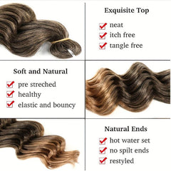 3Packs 22 Inches Ocean Wave Crochet Hair Gradual Ocean Wave
