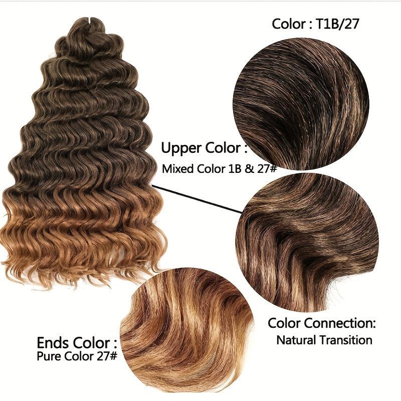 3Packs 22 Inches Ocean Wave Crochet Hair Gradual Ocean Wave