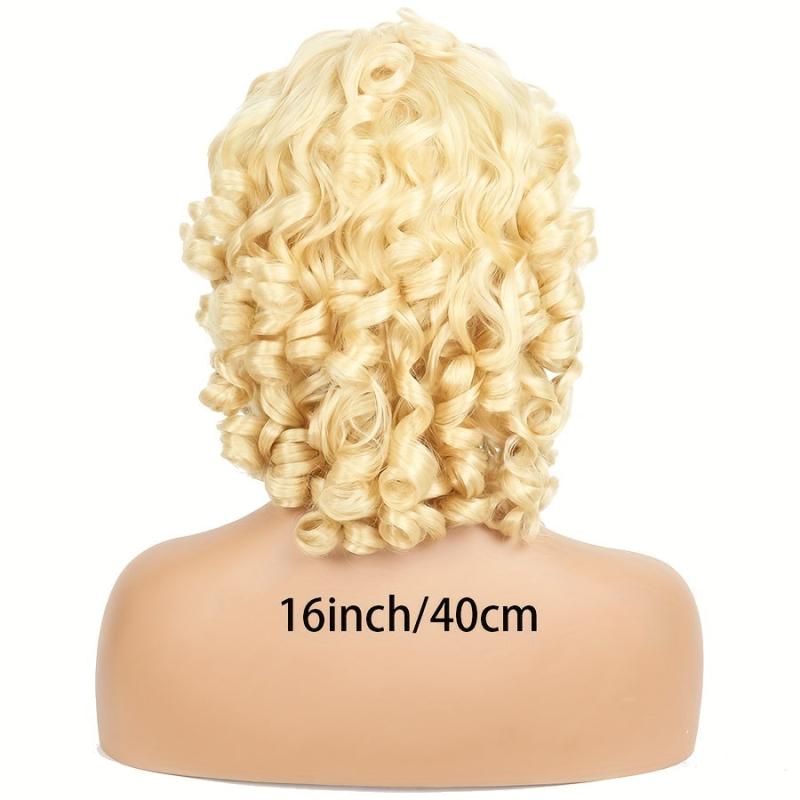 Curly Wig With Bangs Afro Loose Curls Synthetic Wigs