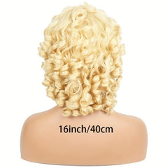 Curly Wig With Bangs Afro Loose Curls Synthetic Wigs