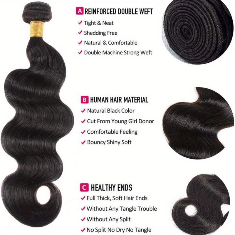 100g Body Wave Human Hair Bundles Natural Look