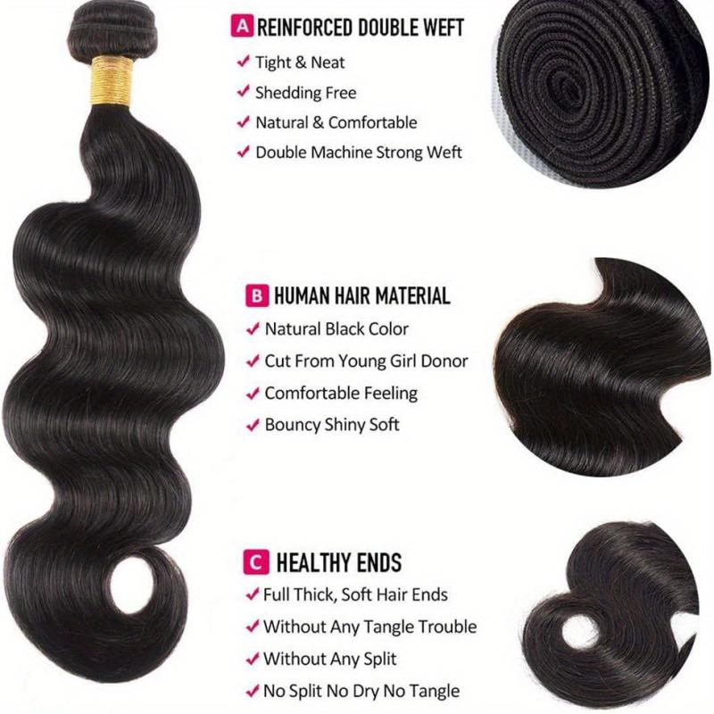100g Body Wave Human Hair Bundles Natural Look