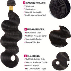 100g Body Wave Human Hair Bundles Natural Look