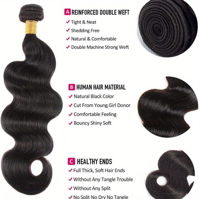 100g Body Wave Human Hair Bundles Natural Look