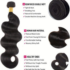 100g Body Wave Human Hair Bundles Natural Look