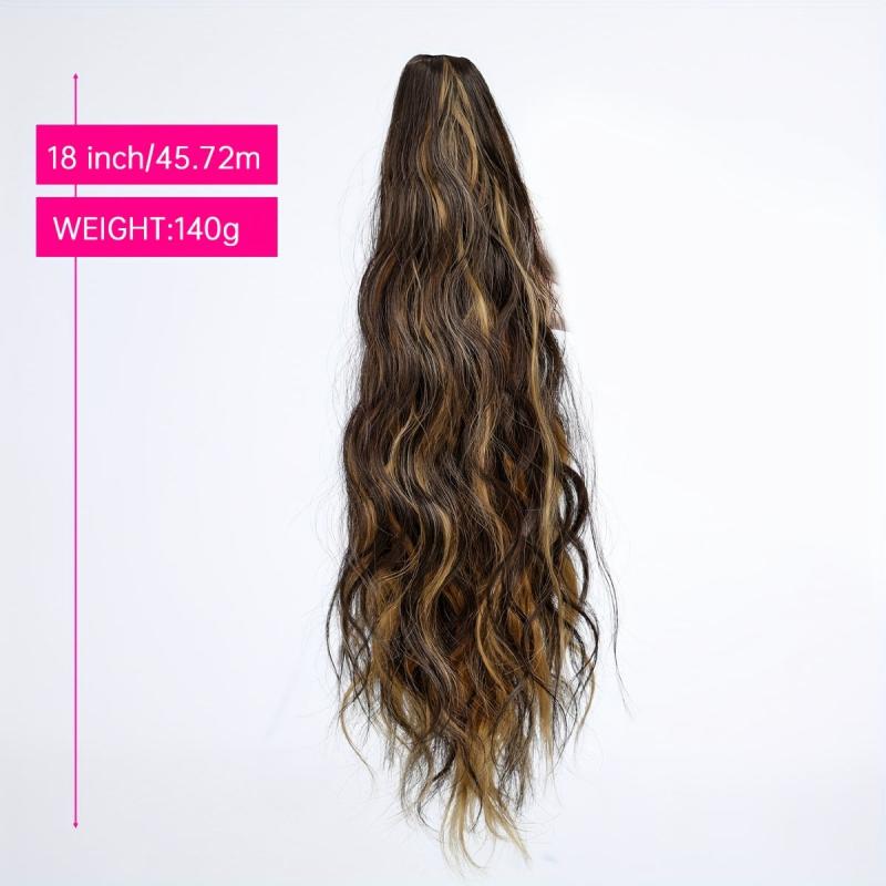 Corn Wave Ponytail Extension Claw Clip 45 72 Cm Synthetic Hair