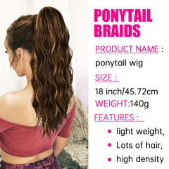 Corn Wave Ponytail Extension Claw Clip 45 72 Cm Synthetic Hair