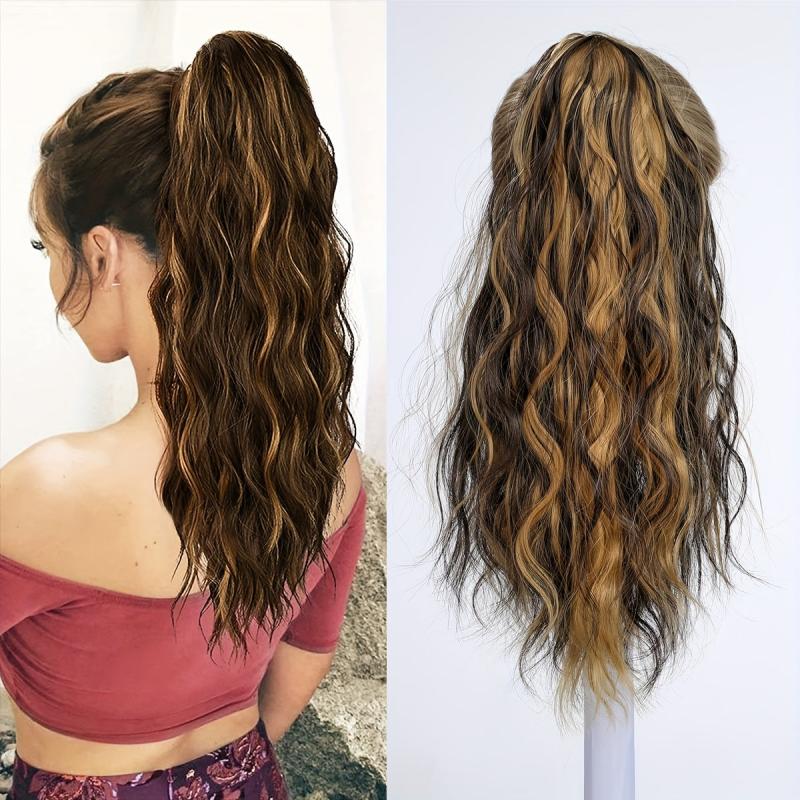 Corn Wave Ponytail Extension Claw Clip 45 72 Cm Synthetic Hair