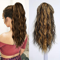Corn Wave Ponytail Extension Claw Clip 45 72 Cm Synthetic Hair
