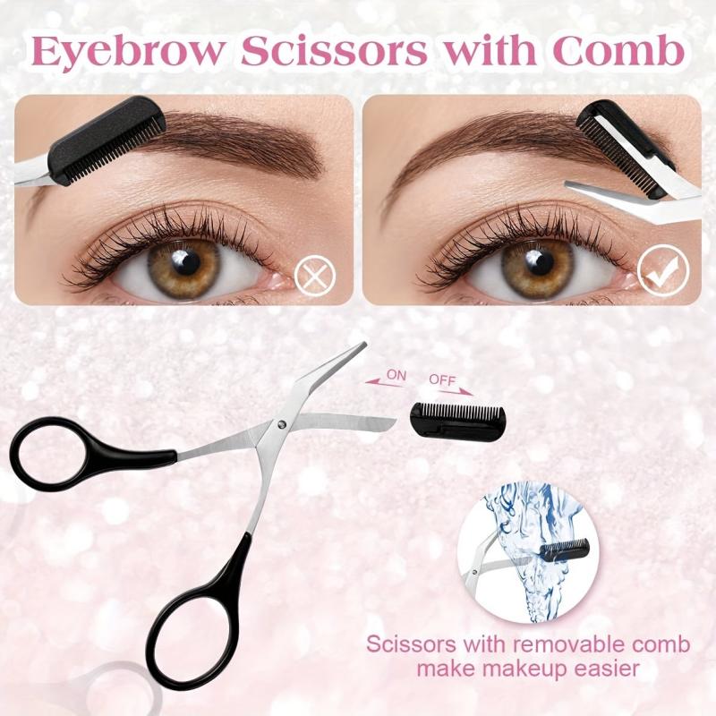 4pcs Eyebrow Grooming Kit Stainless Steel Set