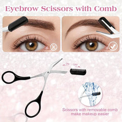 4pcs Eyebrow Grooming Kit Stainless Steel Set