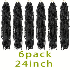 24inch 6pack Butterfly Crochet Hair Extensions For Women Girls Synthetic Locs