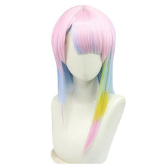 Colorful Short Straight Wig Anime Cosplay Wig For Halloween Cosplay Party