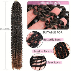 Passion Twist Hair Extensions 60-96 cm Water Wave Crochet Hair