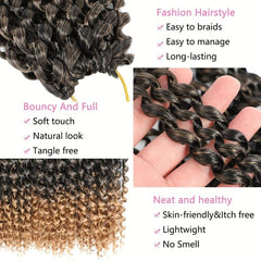 Passion Twist Hair Extensions 60-96 cm Water Wave Crochet Hair