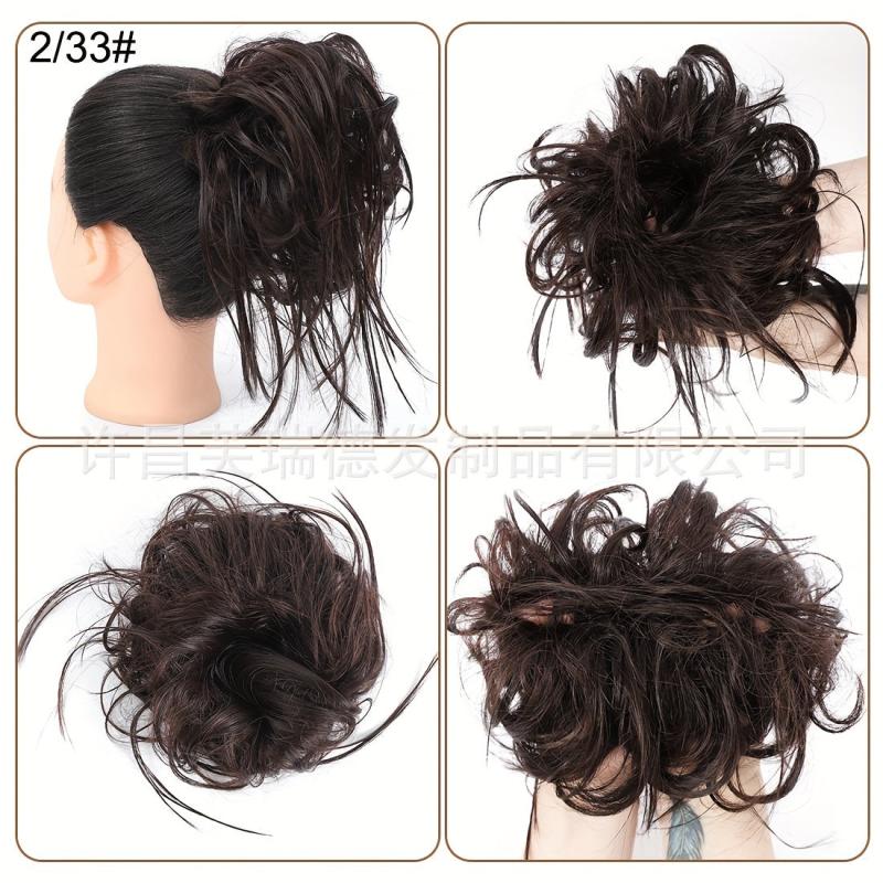 Messy Curly Hair Bun Updo for Daily Use Synthetic Hair Pieces for Women