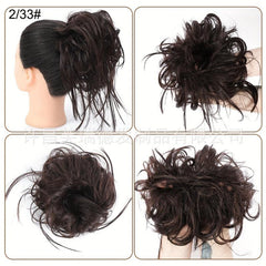 Messy Curly Hair Bun Updo for Daily Use Synthetic Hair Pieces for Women