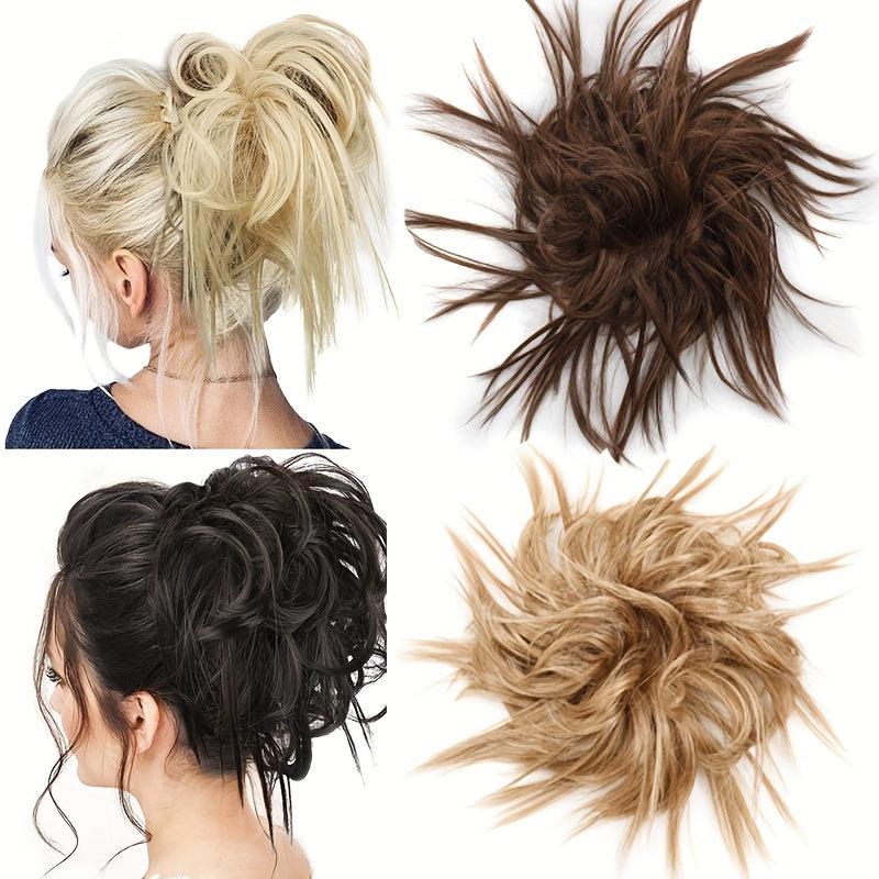 Messy Curly Hair Bun Updo for Daily Use Synthetic Hair Pieces for Women