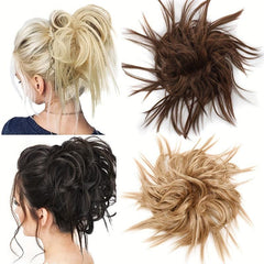 Messy Curly Hair Bun Updo for Daily Use Synthetic Hair Pieces for Women