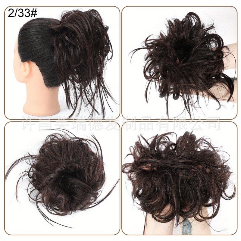 Messy Curly Hair Bun Updo for Daily Use Synthetic Hair Pieces for Women