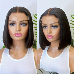 Brazilian Human Hair Wig 5x1 T Part Lace Front Bone Straight Wig