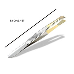 Golden Striped Eyebrow Clip Hair Beauty Stainless Steel Eye Brow Clips