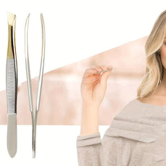 Golden Striped Eyebrow Clip Hair Beauty Stainless Steel Eye Brow Clips