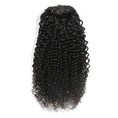 Kinky Curly Clip Human Hair Extensions Natural 10 24inch