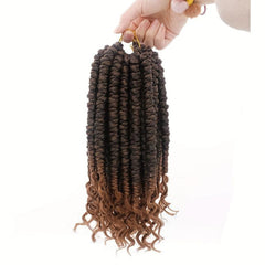 6pack 12Inch Ombre Crochet Spring Twist Hair Extensions
