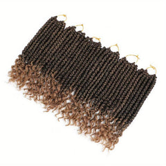 6-Pack Ombre Spring Twist Crochet Hair Extensions - 12 Inch