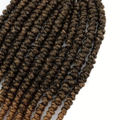 6-Pack Ombre Spring Twist Crochet Hair Extensions - 12 Inch