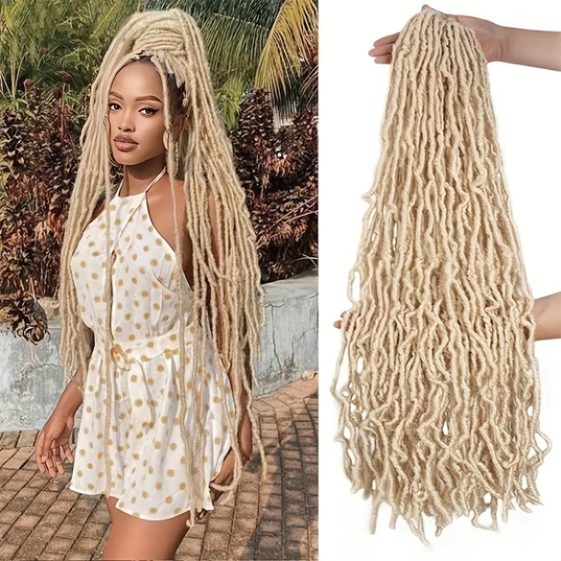 Soft Locs 3 Packs Long Faux Locs Crochet Hair Goddess Synthetic Hair