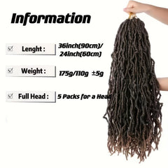 Soft Locs 3 Packs Long Faux Locs Crochet Hair Goddess Synthetic Hair