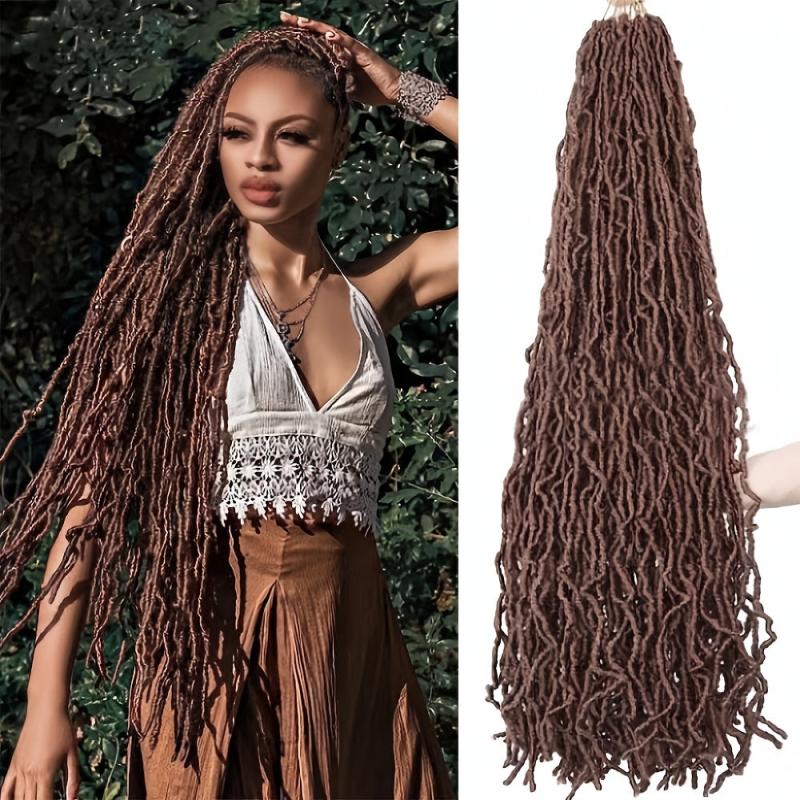 Soft Locs 3 Packs Long Faux Locs Crochet Hair Goddess Synthetic Hair