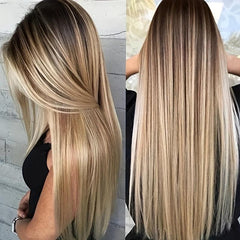 Straight Hair Pads Clip In Extensions Natural Look Daily Use