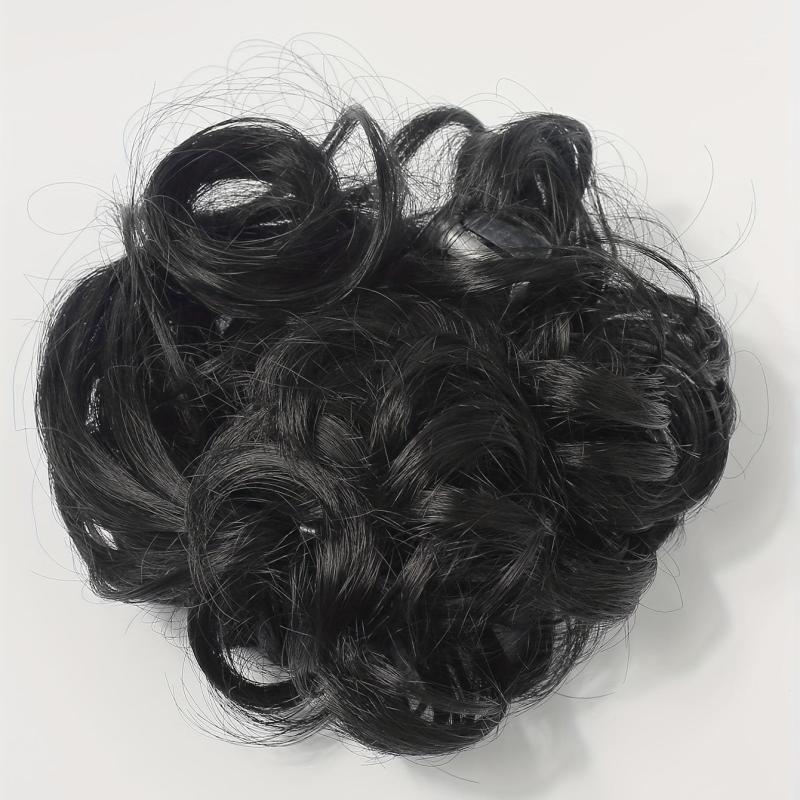 Messy Donut Hair Buns Updo Chignon Ponytail Extensions