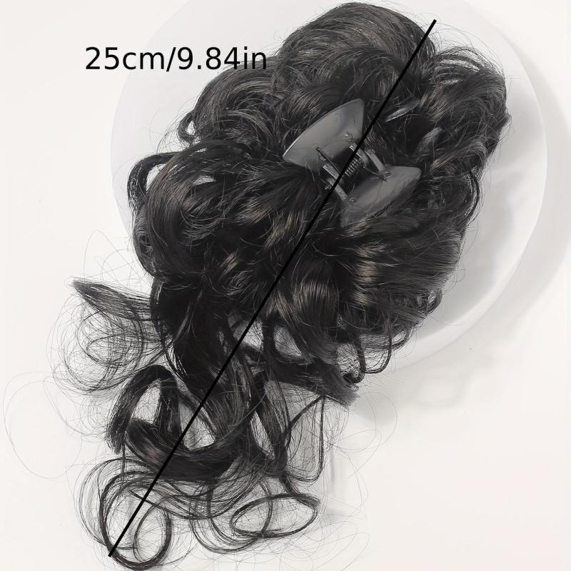 Messy Donut Hair Buns Updo Chignon Ponytail Extensions