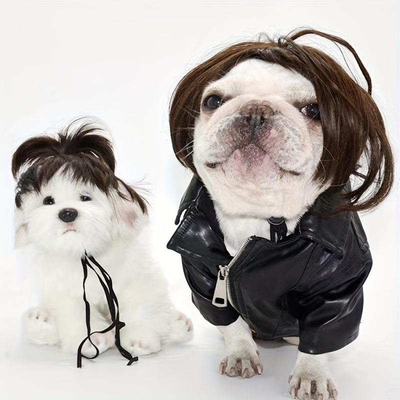 Pet Wigs Funny Cat And Dog Cross Dressing Hair Set Photography Halloween