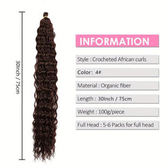 Wavy Crochet Hair Extension Fluffy Long Synthetic Wig Natural Look