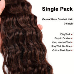 Wavy Crochet Hair Extension Fluffy Long Synthetic Wig Natural Look