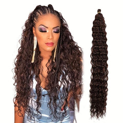 Wavy Crochet Hair Extension Fluffy Long Synthetic Wig Natural Look