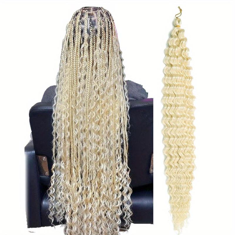 Wavy Crochet Hair Extension Fluffy Long Synthetic Wig Natural Look