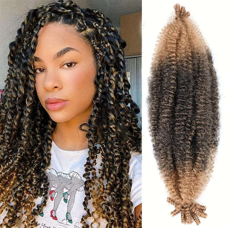 Spring Afro Twist Crochet Hair 18 Inch Kinky Twist Braiding Hair