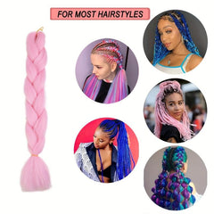 3 Packs 60 96 Cm Jumbo Braiding Hair Extensions Pink