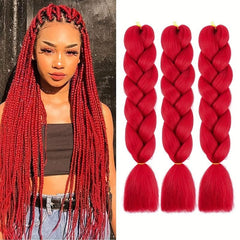 3 Packs 60 96 Cm Jumbo Braiding Hair Extensions Pink