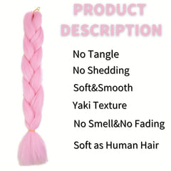 3 Packs 60 96 Cm Jumbo Braiding Hair Extensions Pink