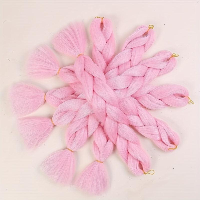 3 Packs 60 96 Cm Jumbo Braiding Hair Extensions Pink